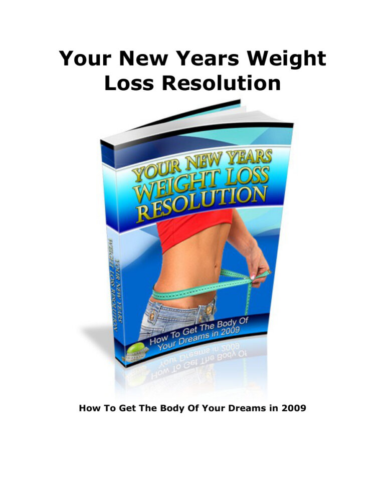 Your New Year’s Weight Loss Resolution PDF Download – Unknown Author