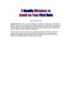 6341acb46110f 5 deadly mistakes on your first date Kitap Kapağı