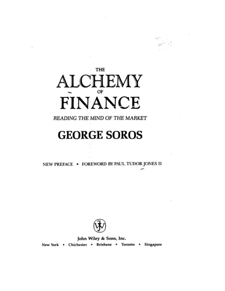 The Alchemy of Finance PDF Download – George Soros