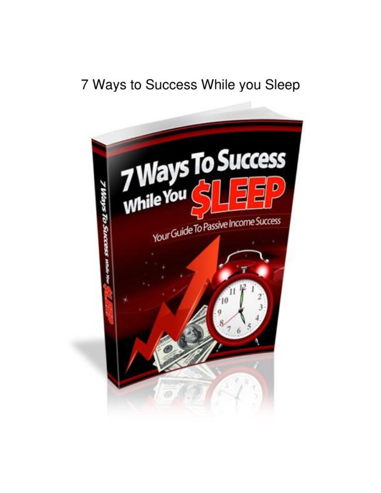 7 Ways to Success while you Sleep PDF Download – Unknown Author