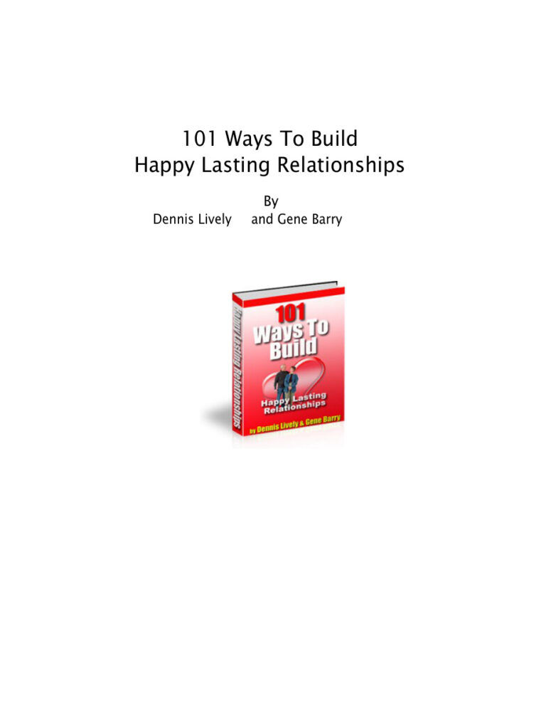 101 Ways to Build Happy Lasting Relationships PDF Download – Unknown Author