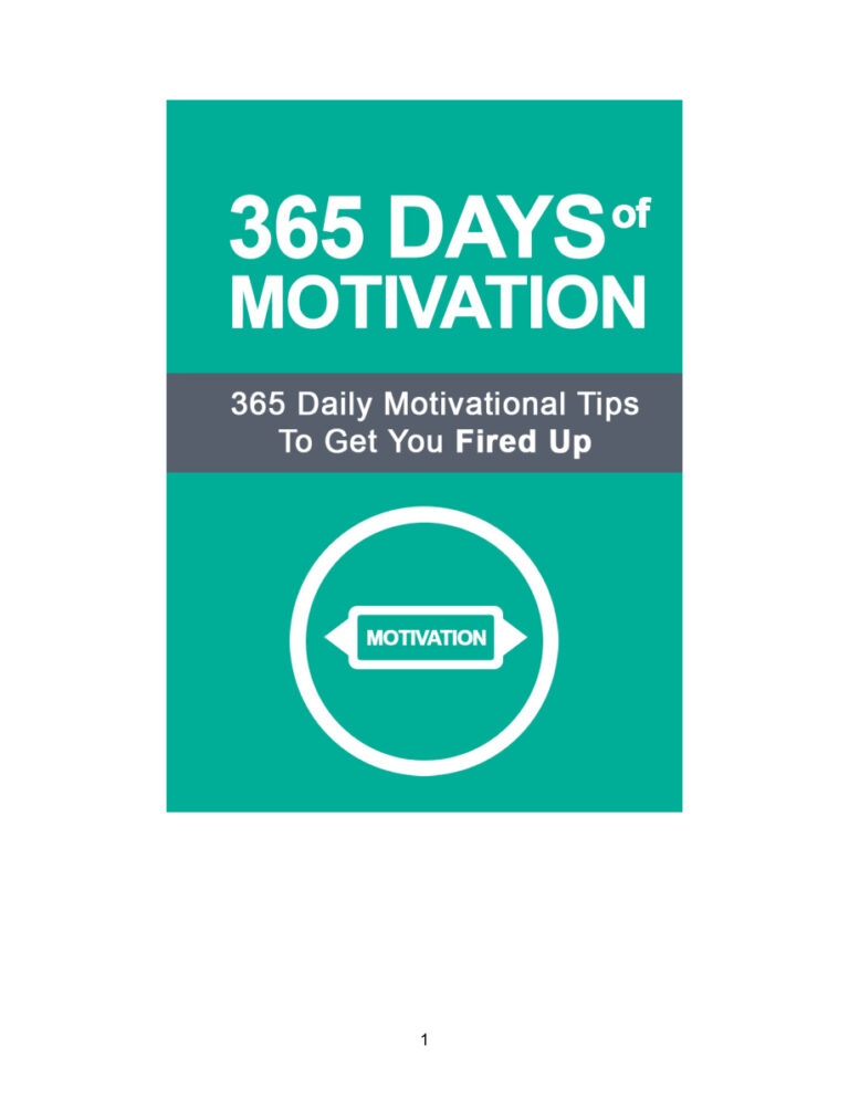 365 Days to Motivation PDF Download – Unknown Author