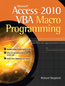 63dd8011d9c95 microsoft access vba macro programming Kitap Kapağı