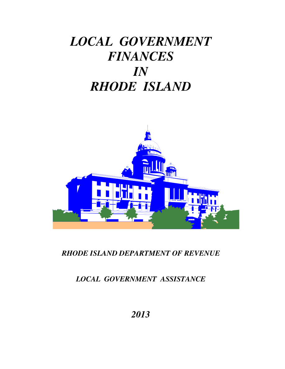 Local Government Finances in Rhode Island PDF Download
