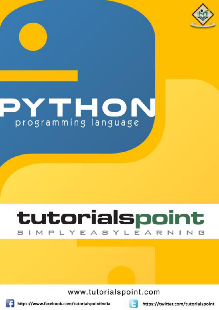 Python Tutorial – Tutorials Point PDF Download – Unknown Author
