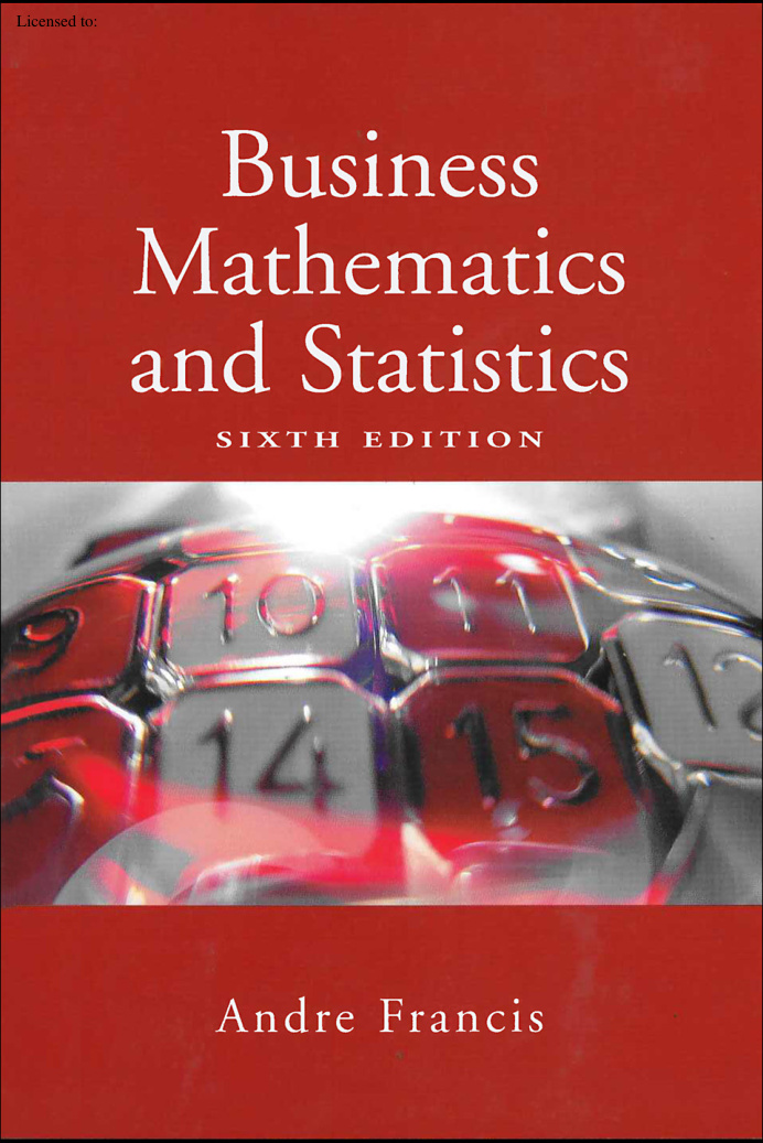 Business Mathematics and Statistics PDF Download – Unknown Author
