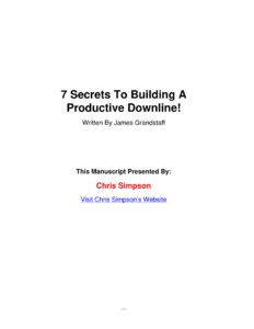 6651efb311b8a 7 secrets to building a productive downline Kitap Kapağı