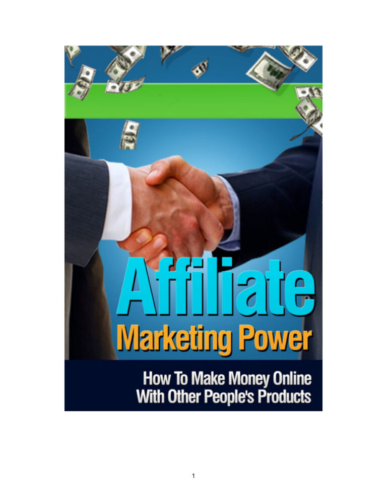 Affiliate Marketing Power PDF Download – Unknown Author