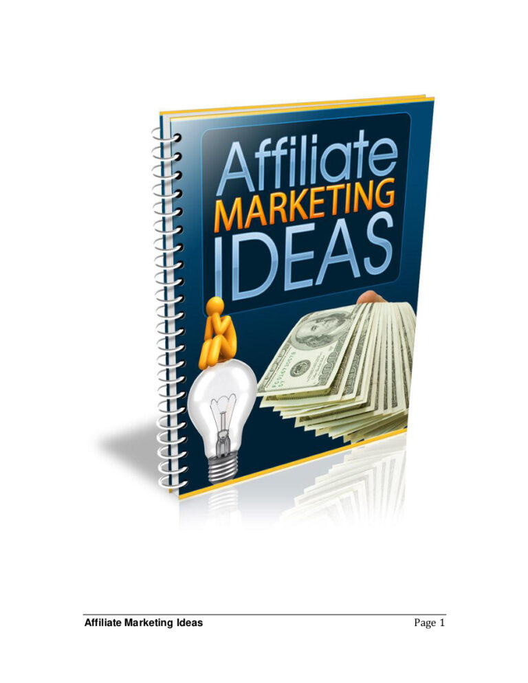 Affiliate Marketing Ideas PDF Download – Unknown Author