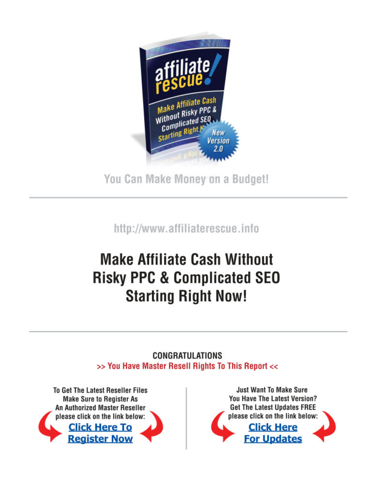 Affiliate Rescue Master Resell PDF Download – Unknown Author