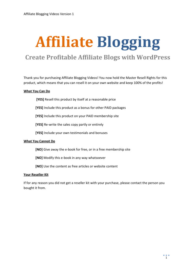 Affiliate Blogging (Volume 1) PDF Download – Unknown Author