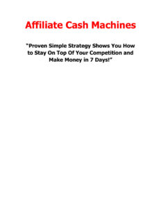 6654ab28c6e8b affiliate cash machines Kitap Kapağı