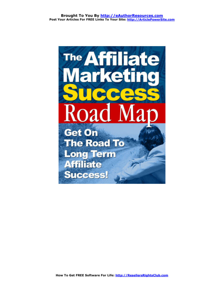The Affiliate Marketing Success Road Map (Edition 1) PDF Download – Unknown Author