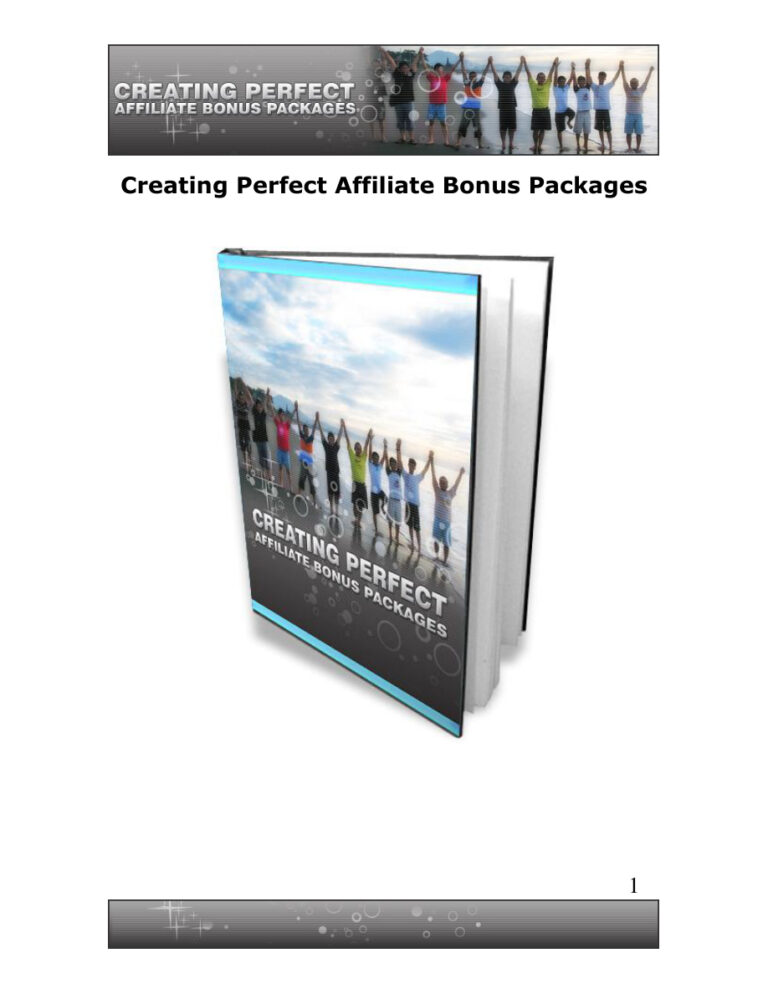 Creating Perfect Affiliate Bonus Packages PDF Download – Unknown Author
