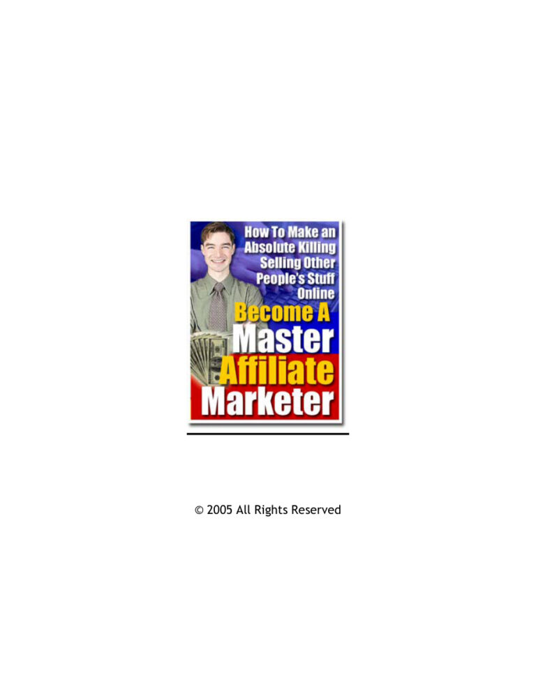 Master Affiliate Marketer PDF Download – Unknown Author