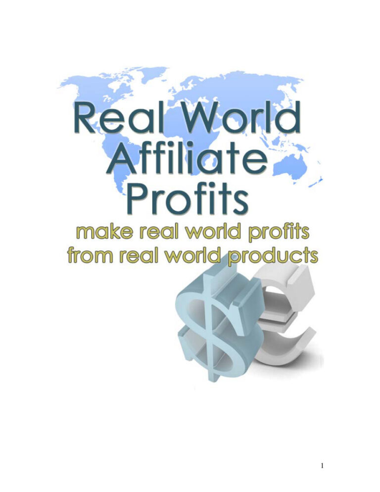 Real World Affiliate Profits PDF Download – Unknown Author