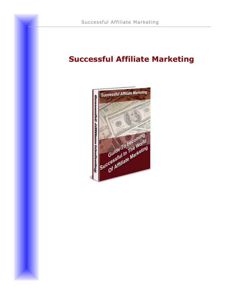 Successful Affiliate Marketing PDF Download – Unknown Author