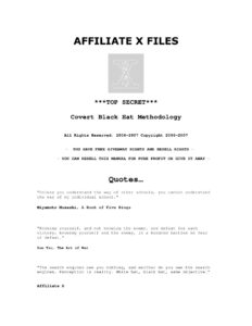 665c1ae129dfc the affiliate x files Kitap Kapağı