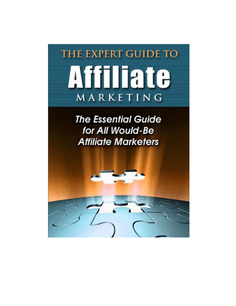 The Expert Guide to Affiliate Marketing PDF Download – Unknown Author