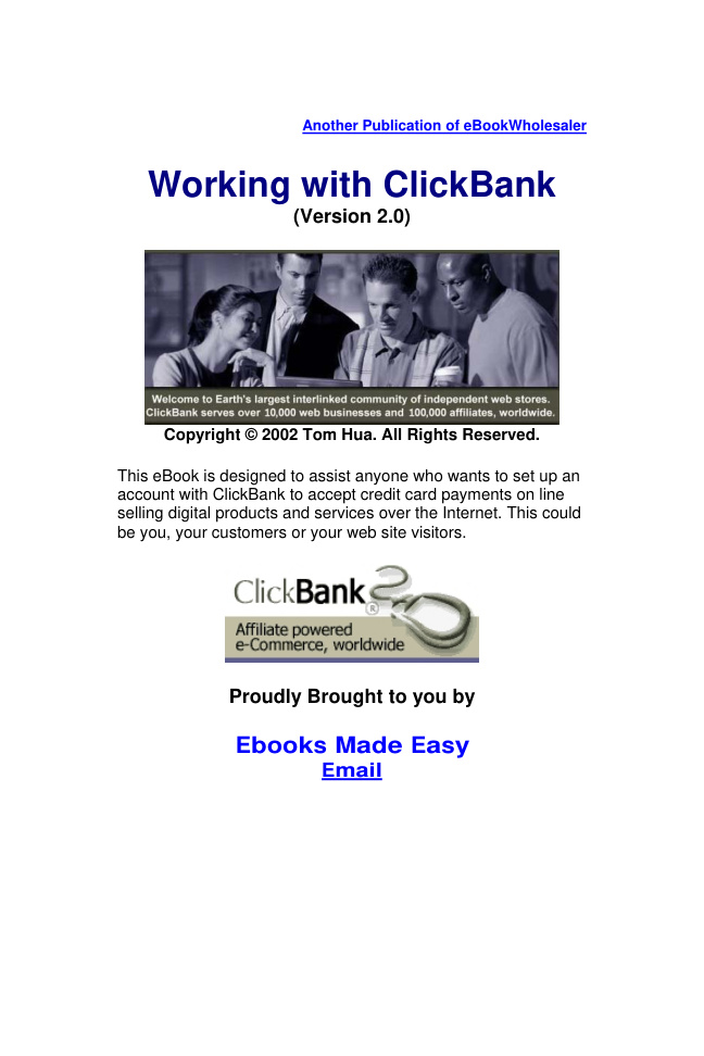 Working with ClickBank PDF Download – Unknown Author