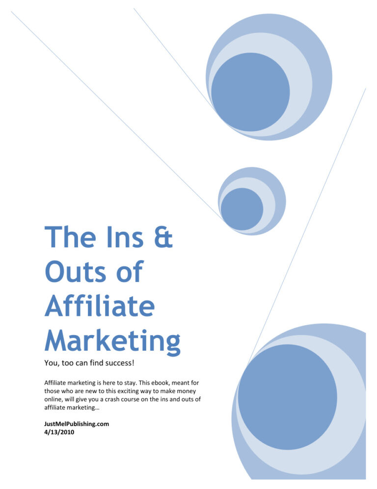 The Ins & Outs of Affiliate Marketing PDF Download – Unknown Author