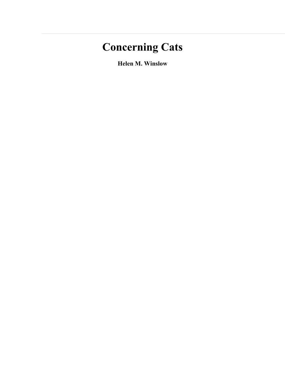 Concerning Cats PDF Download