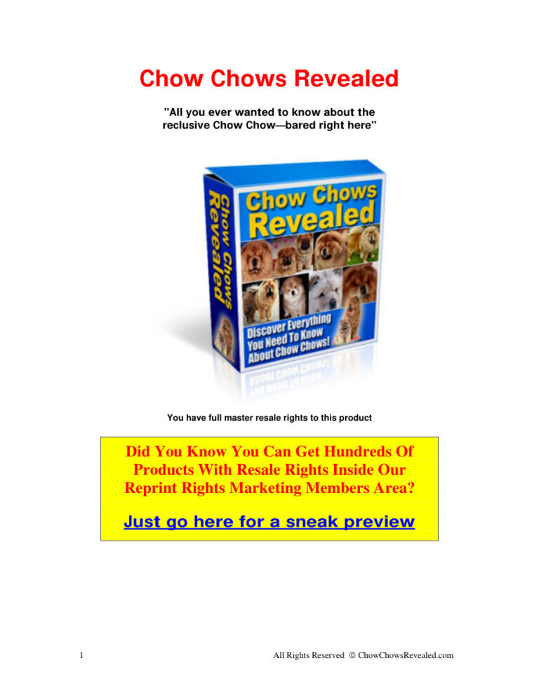 Chow Chow Book PDF Download – Unknown Author