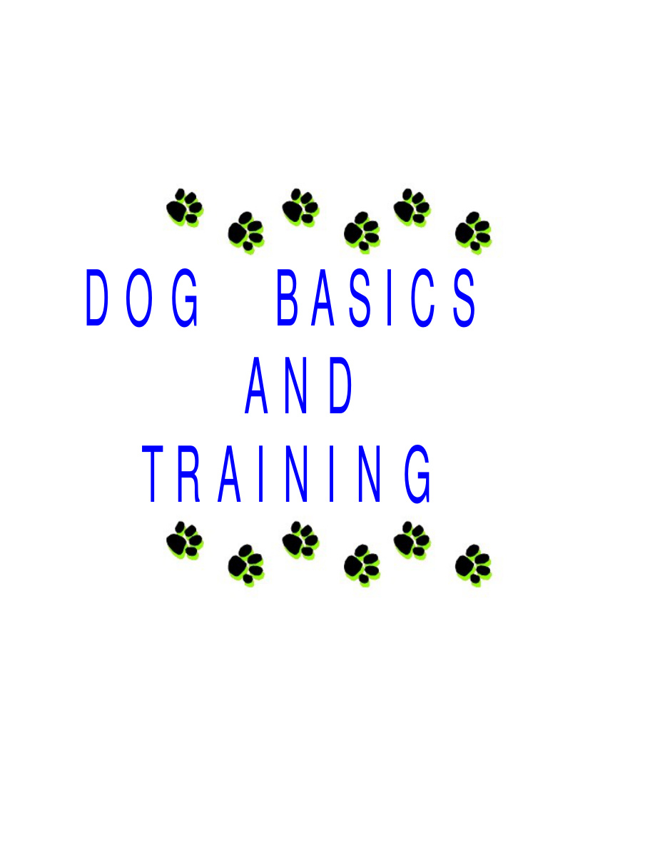 Dog Basics and Training PDF Download