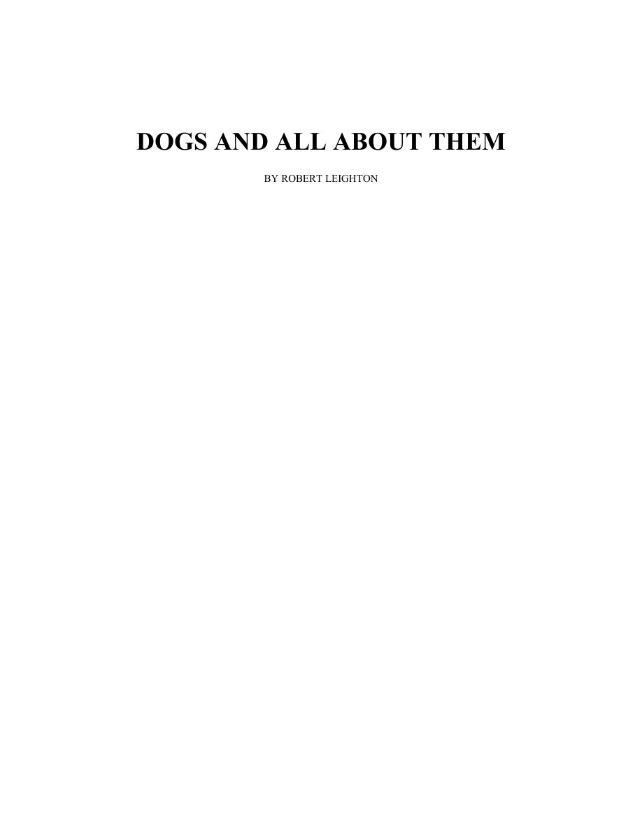 Dogs and All About Them PDF Download