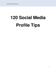 66623e418352e 120 social media profile tips Kitap Kapağı