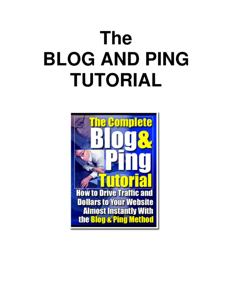Blog and Ping PDF Download – Unknown Author