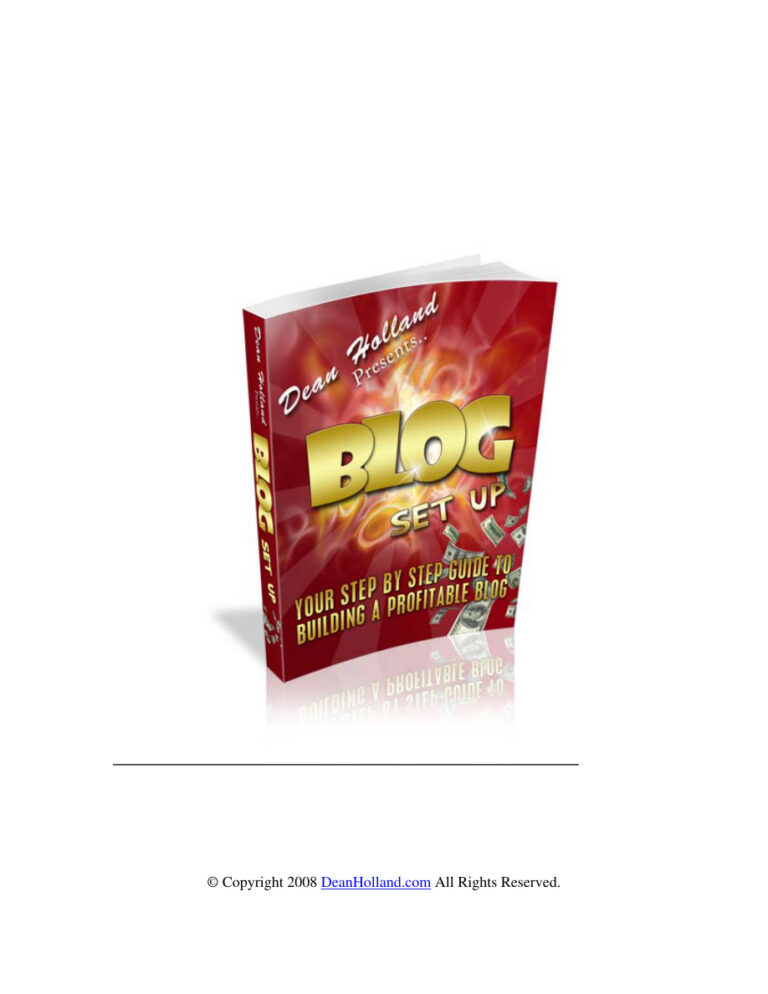 Blog Setup Guide PDF Download – Unknown Author