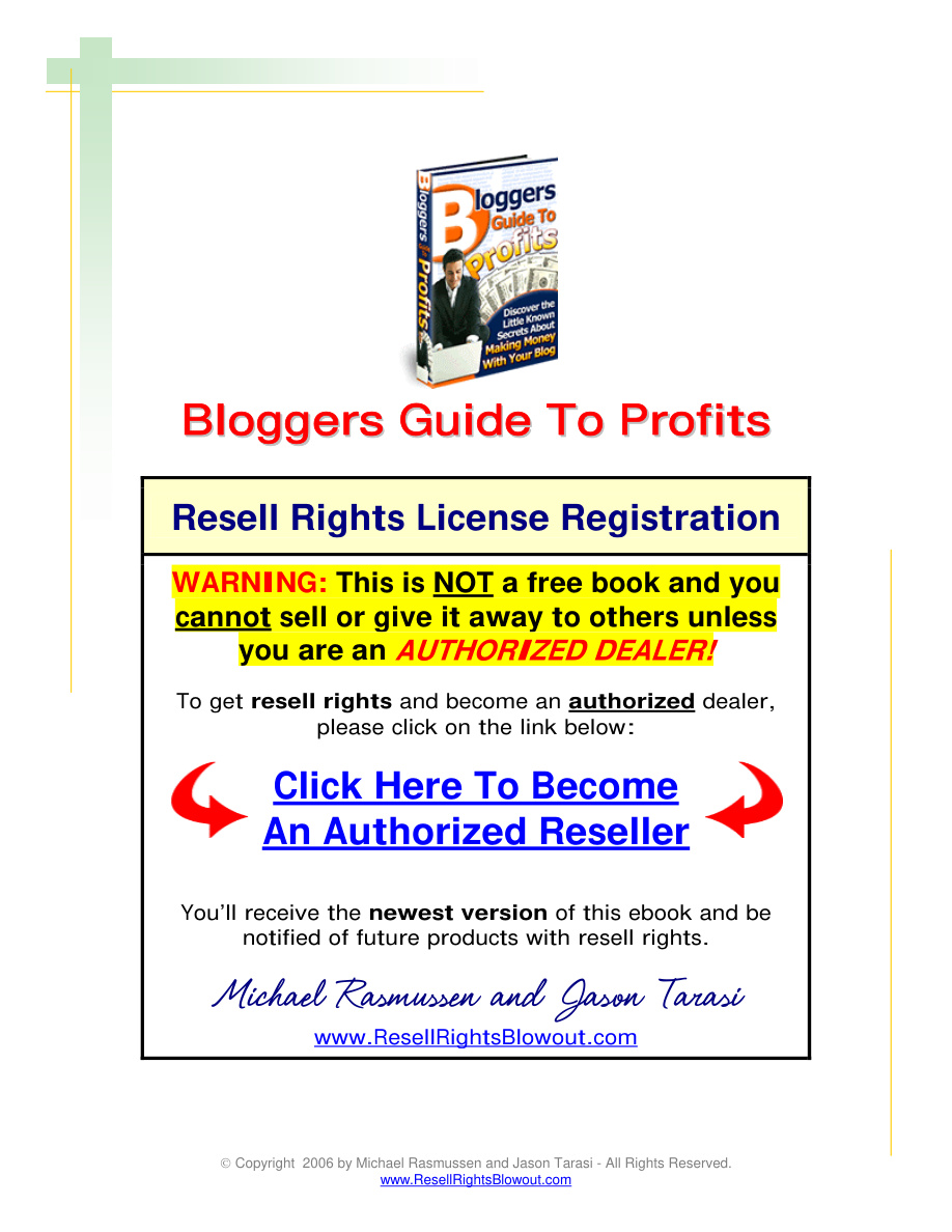 Blogger's Guide to Profits PDF Download