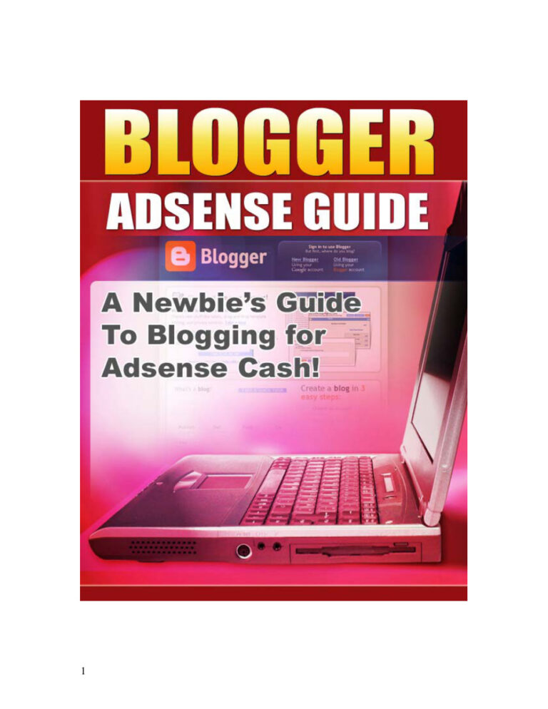 Blogger AdSense Guide PDF Download – Unknown Author