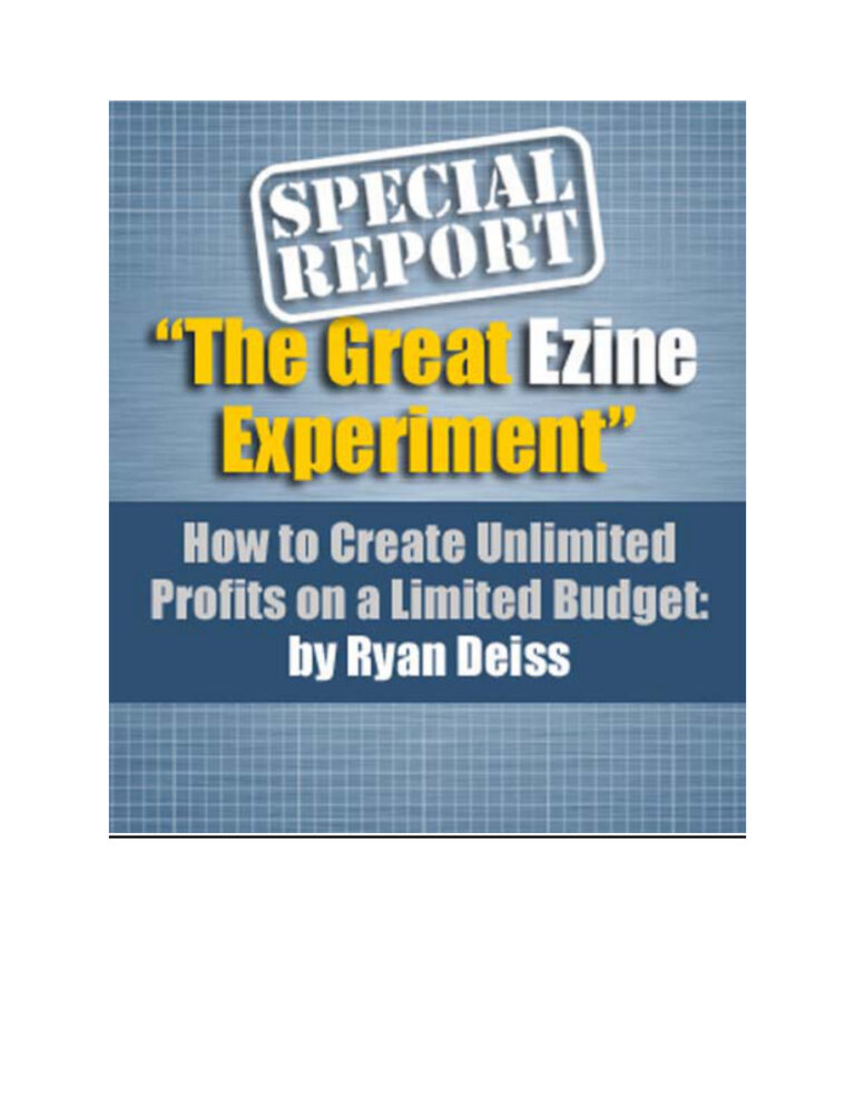Ezine Experiment PDF Download – Unknown Author