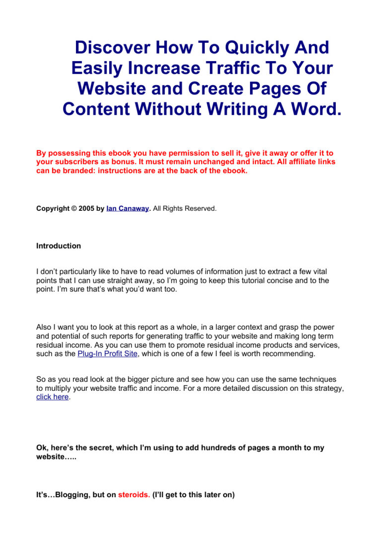 Blog Setup PDF Download – Unknown Author