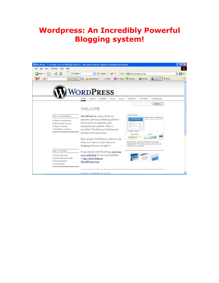WordPress: An Incredibly Powerful Blogging System PDF Download – Unknown Author