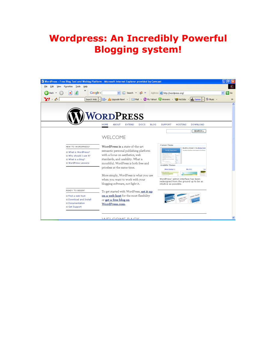 WordPress: An Incredibly Powerful Blogging System PDF Download
