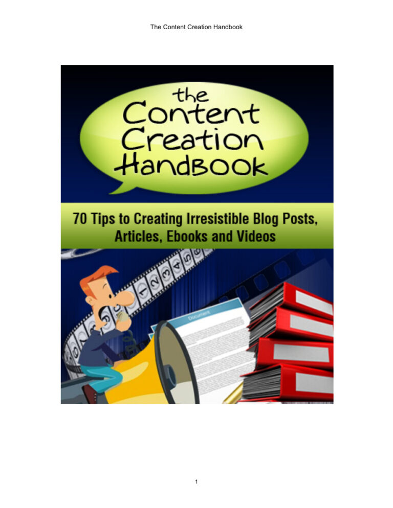The Content Creation Handbook (Volume 1) PDF Download – Unknown Author