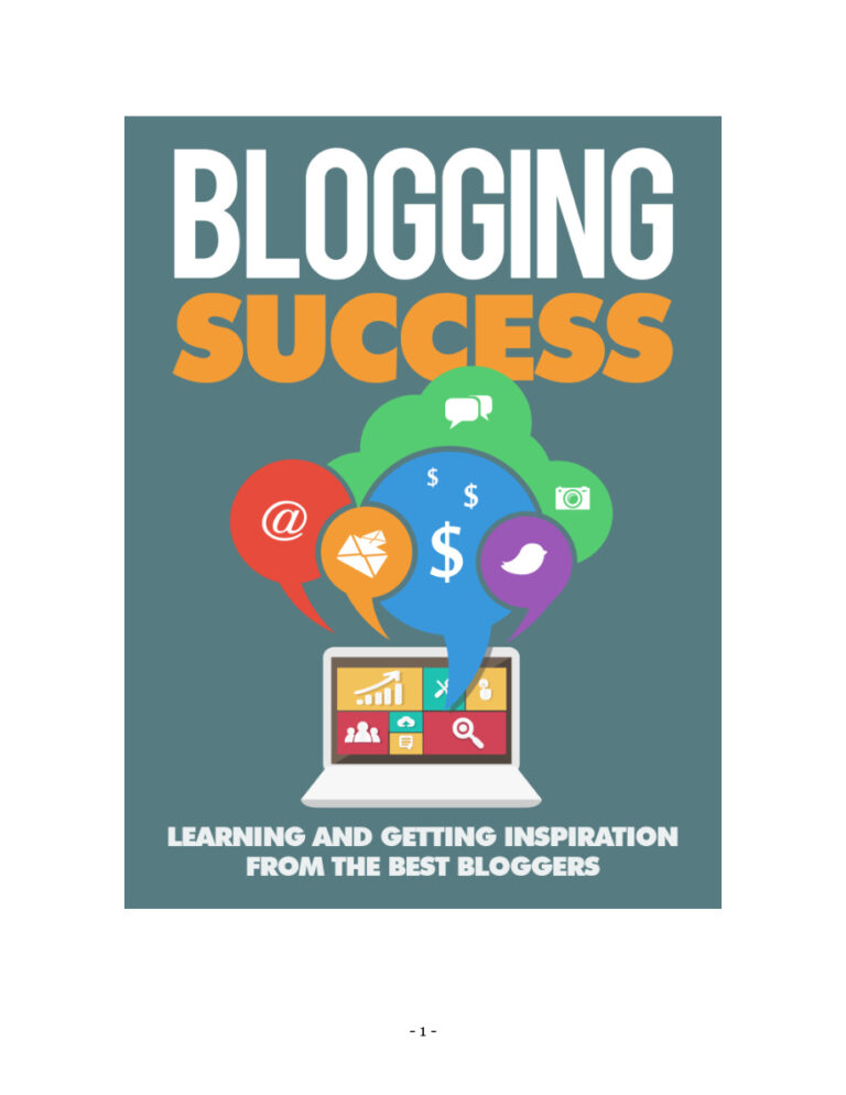 Blogging Success PDF Download – Unknown Author