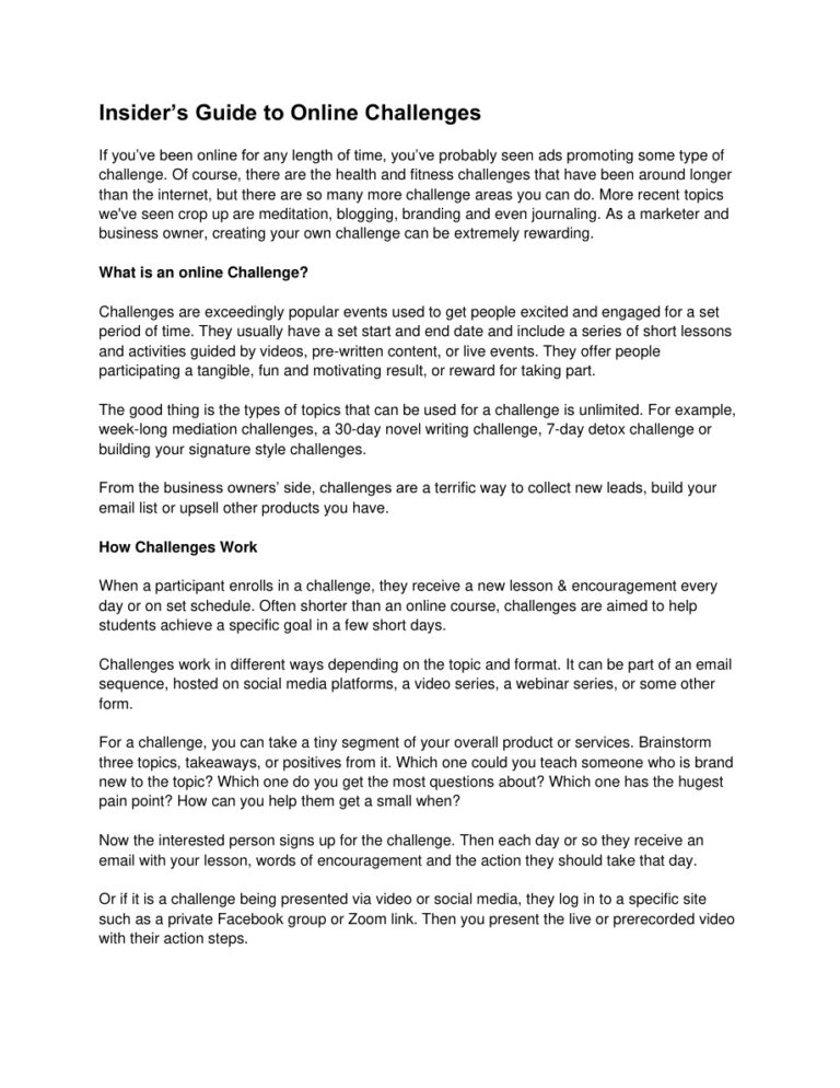 Insider’s Guide PDF Download – Unknown Author