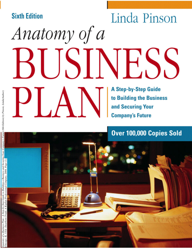 Anatomy of a Business Plan PDF Download – Linda Pinson