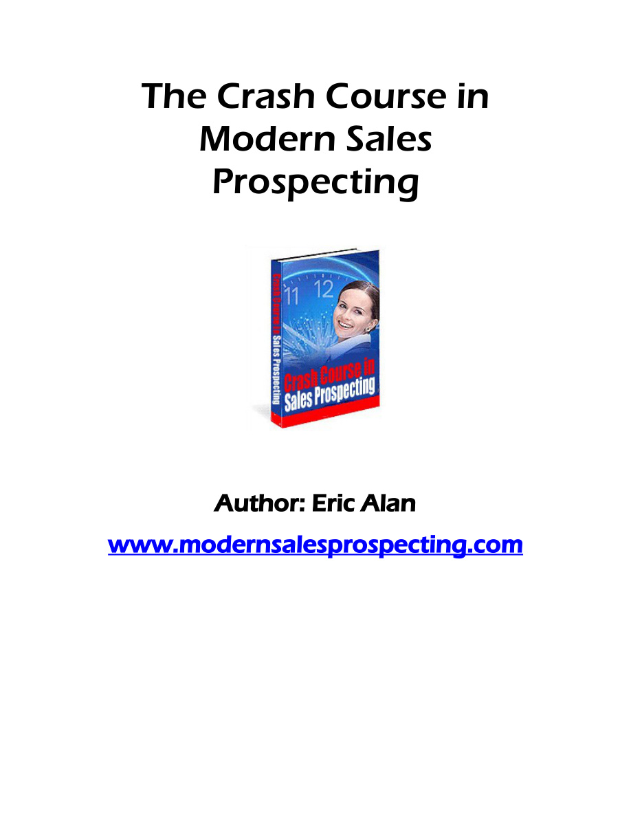 A Crash Course in Modern Sales Prospecting PDF Download
