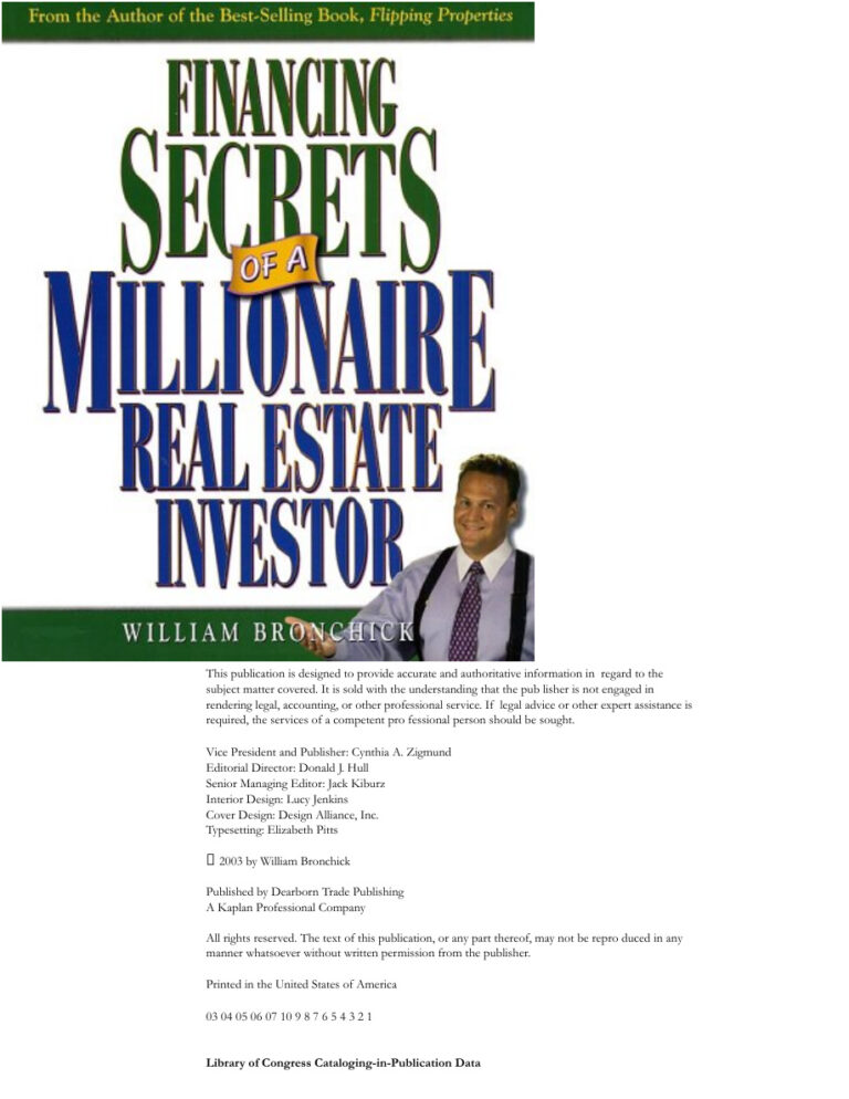 6664ceec53848 financing secrets of a millionaire real estate investor Kitap Kapağı