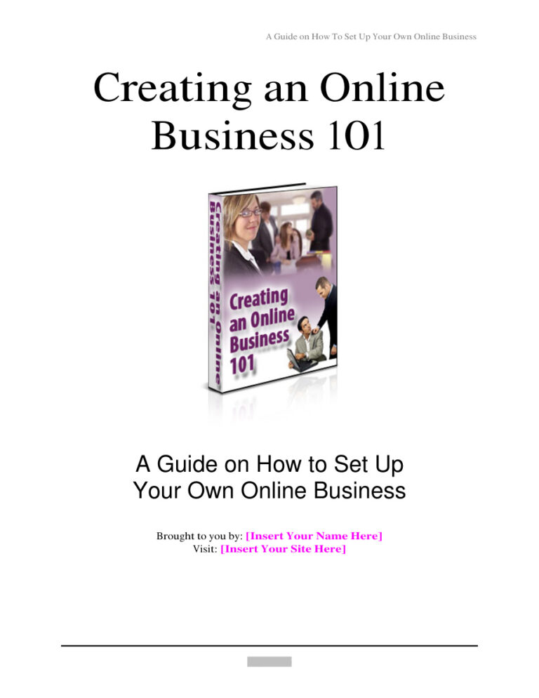 Creating an Online Business 101 PDF Download – Unknown Author