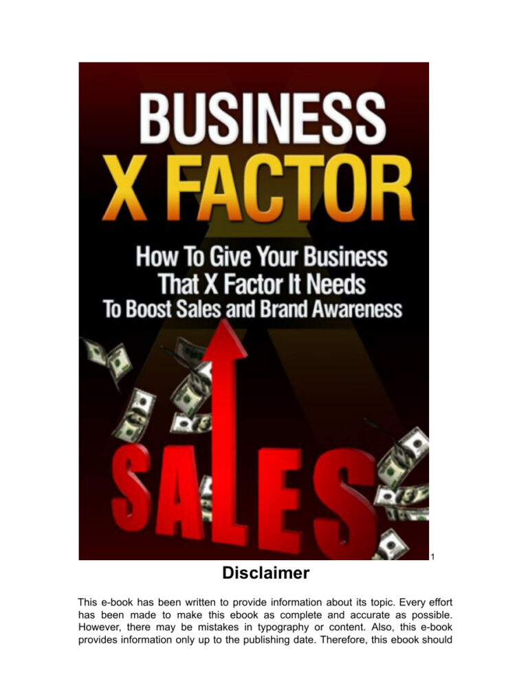 Business X-Factor PDF Download – Unknown Author