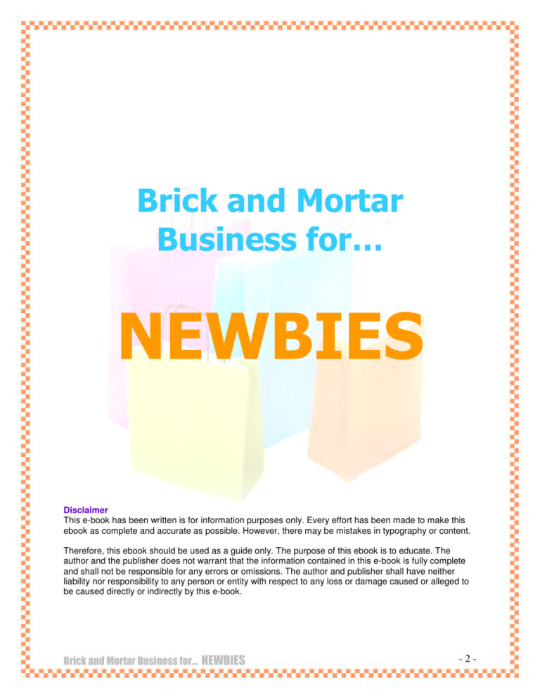 Brick and Mortar PDF Download – Unknown Author
