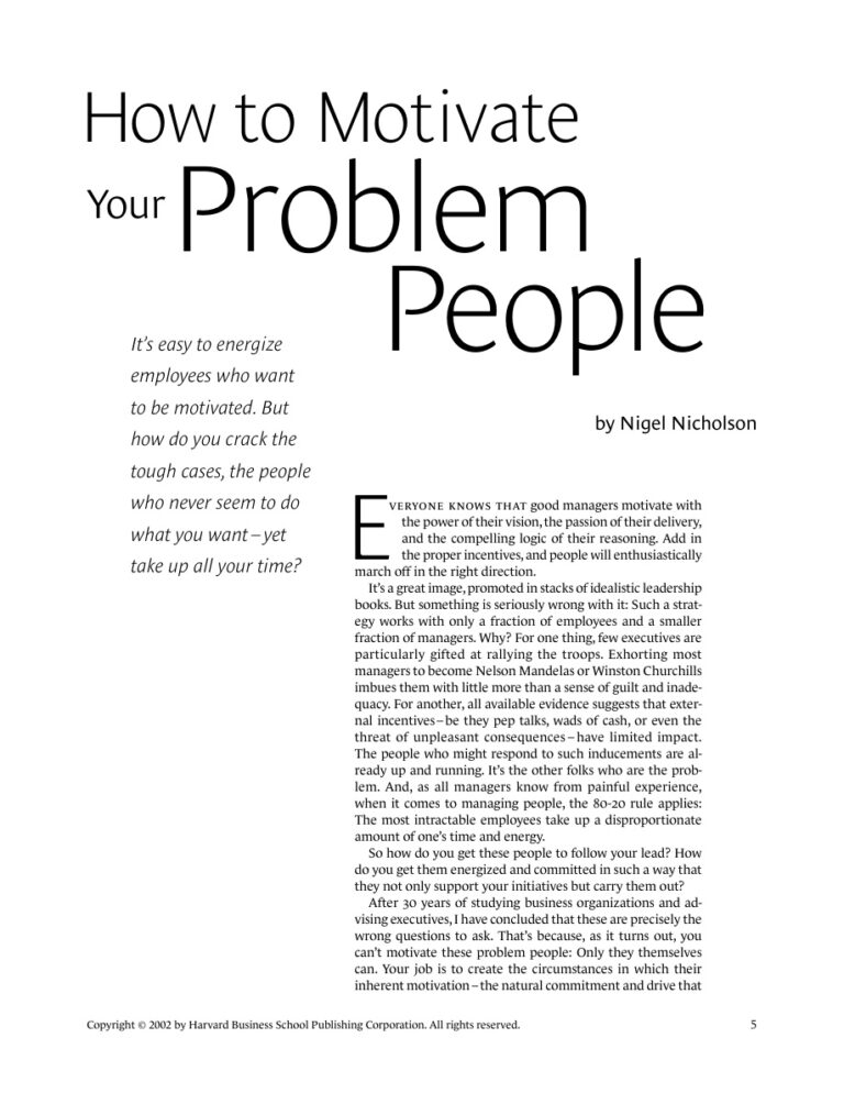 How to Motivate Your Problem People PDF Download – Unknown Author