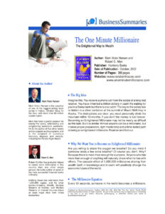 66654efbd0d13 the one minute millionaire Kitap Kapağı