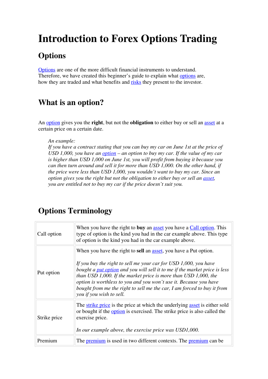 Introduction to Forex Options Trading PDF Download